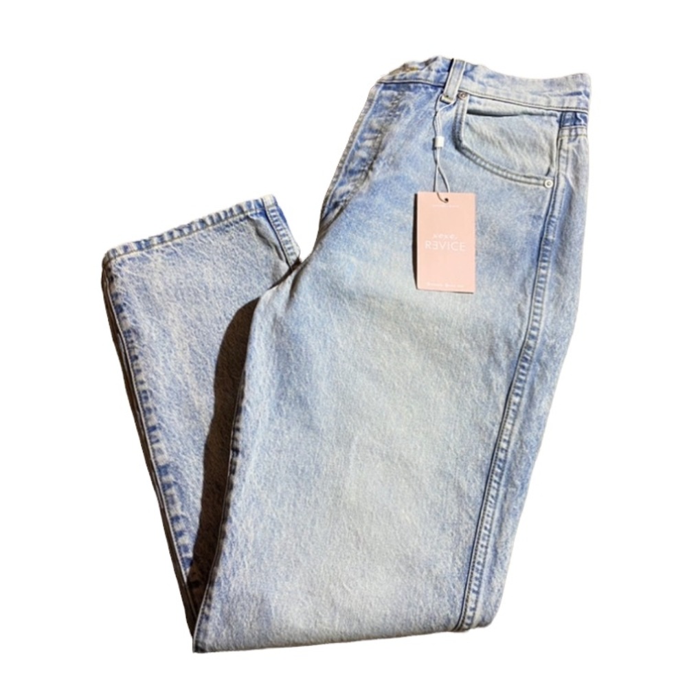REVICE Denim High Rise Straight Leg Jeans - Light Blue Wash - Women's Size 32